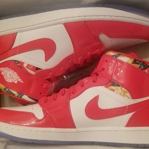 Jordan 1 Mid Barcelona Sweater Red Patent